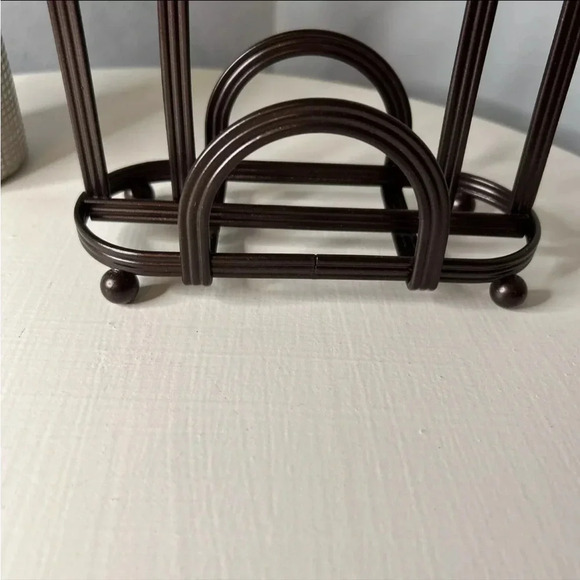 Brown Metal Two Sided Napkin Holder - Picture 6 of 6